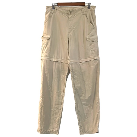 COLUMBIA OMNI SHADE PERFORMANCE CONVERTIBLE PANTS KHAKI TAN SIZE MEDIUM - Picture 1 of 14